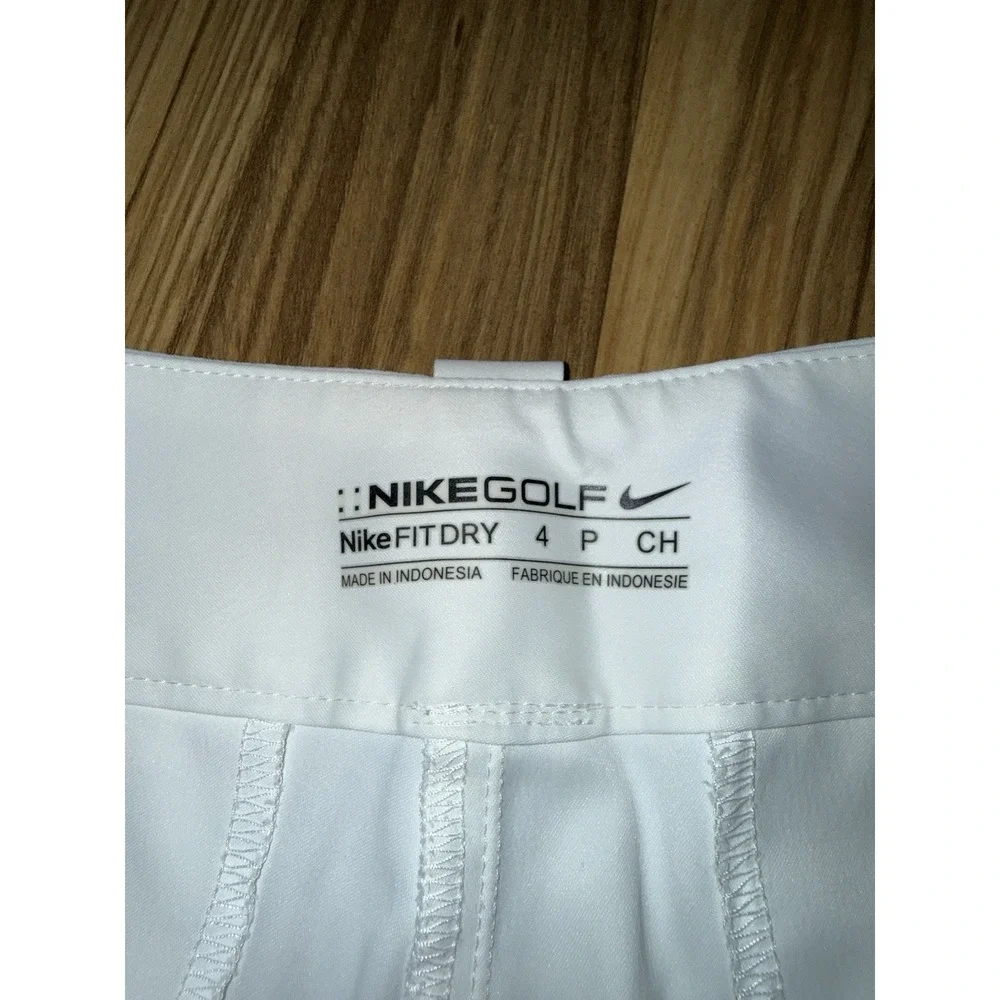 Nike‎ Golf Fit Dry Athletic Bermuda Shorts Women's Sz 4 Lot White Green